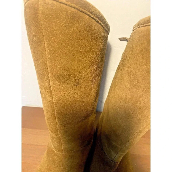 Bearpaw 1955W Phylly Mid Calf Boots in Hickory Suede Womens Size 7 Back Laces - Picture 12 of 15